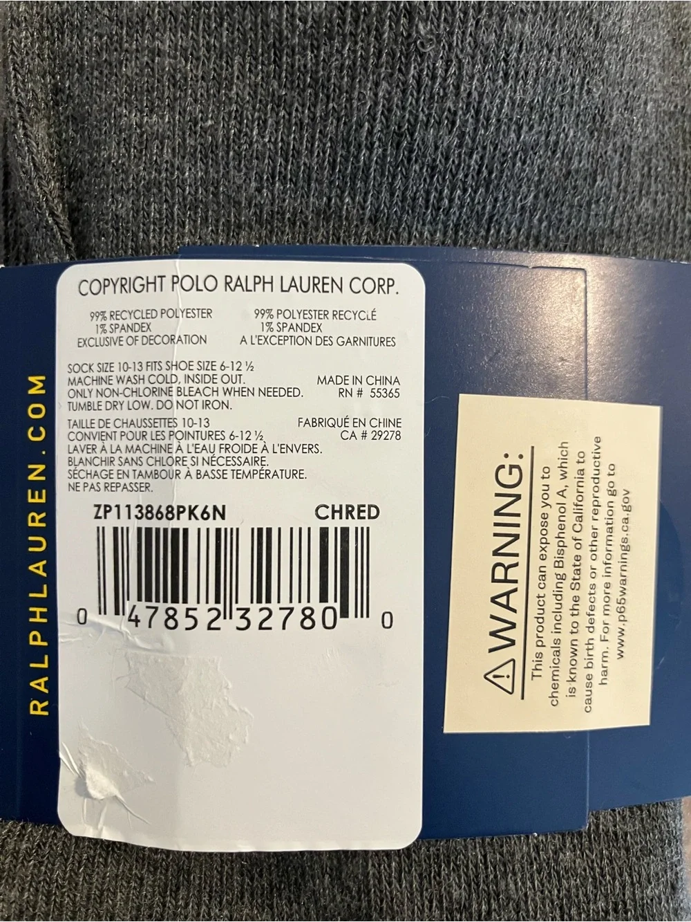 Polo by Ralph Lauren socks 6x